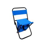 Sport si Outdoor - Camping - Mobilier pentru camping - Scaune camping - Scaun mini pliabil, gradina, camping, pescuit, cu geanta, albastru, max 80 Kg, 20 x 25 x 47cm - Infinity.ro