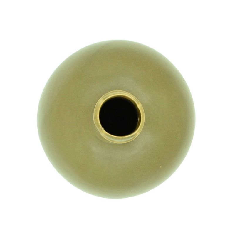 Casa si Gradina - Decoratiuni - Obiecte decorative - Vaze si boluri decorative - Vaza decorativa portelan 13,5x17 cm kaki - Infinity.ro