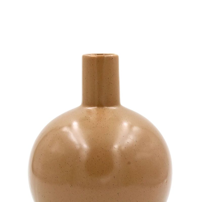 Casa si Gradina - Decoratiuni - Obiecte decorative - Vaze si boluri decorative - Vaza decorativa portelan 13,5x17 cm cafeniu - Infinity.ro
