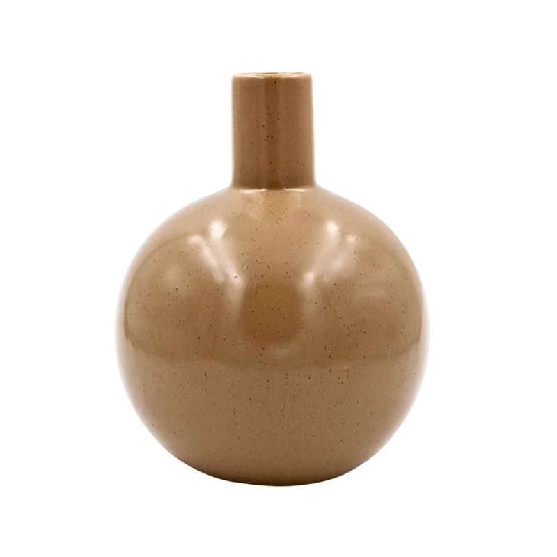 Casa si Gradina - Decoratiuni - Obiecte decorative - Vaze si boluri decorative - Vaza decorativa portelan 13,5x17 cm cafeniu - Infinity.ro