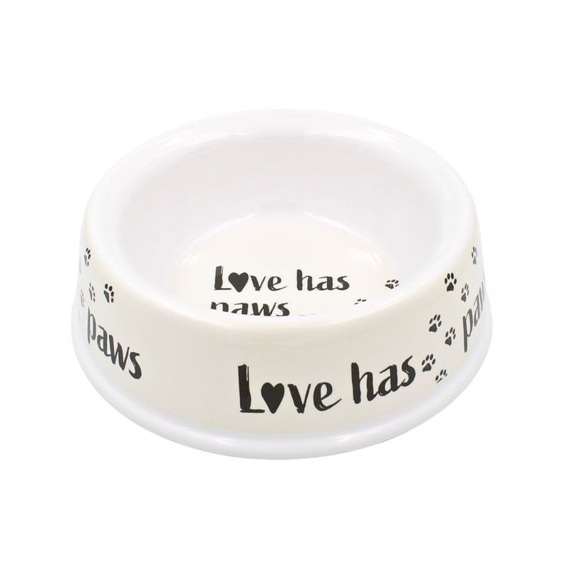 Petshop - Accesorii petshop - Castroane si adapatori - Bol melamina pentru caini 1,5L Love has paws - Infinity.ro