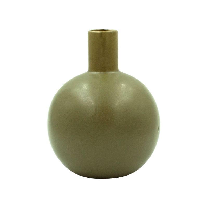 Casa si Gradina - Decoratiuni - Obiecte decorative - Vaze si boluri decorative - Vaza decorativa portelan 13,5x17 cm kaki - Infinity.ro