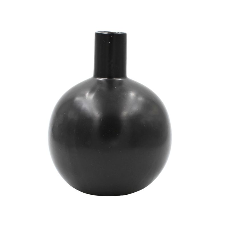 Casa si Gradina - Decoratiuni - Obiecte decorative - Vaze si boluri decorative - Vaza decorativa portelan 13,5x17 cm negru - Infinity.ro