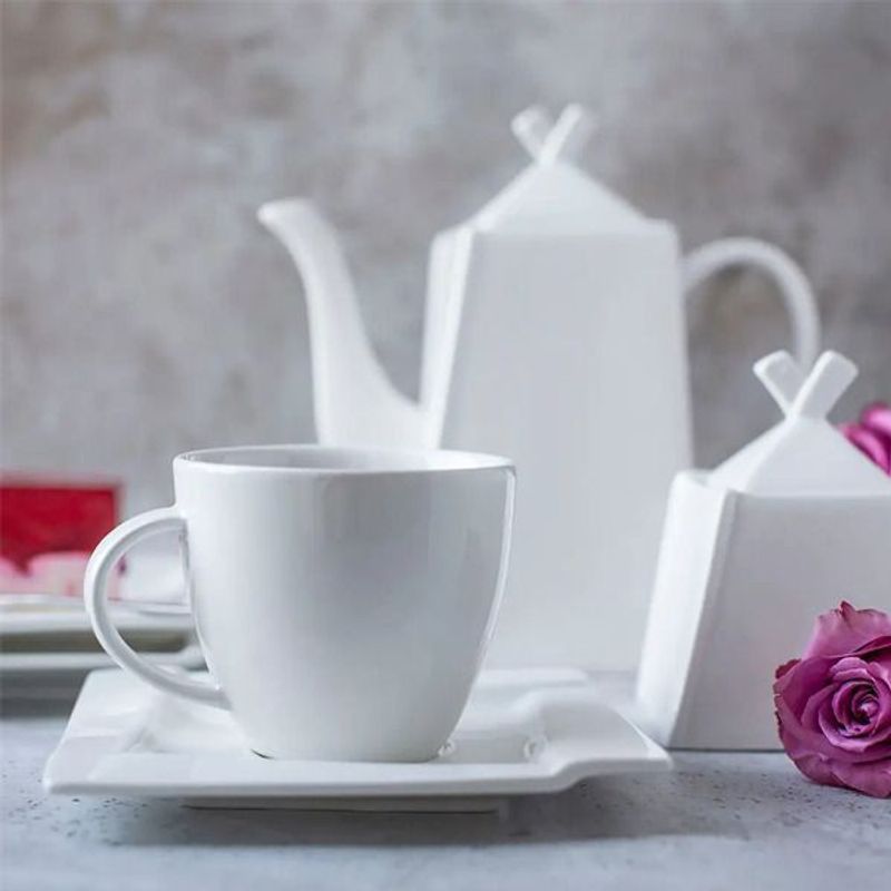 Casa si Gradina - Bucatarie si vesela - Vesela si tacamuri - Servicii de masa - Serviciu servire ceai sau cafea, 29 piese, 12 persoane, portelan, AMBITION Kubiko - Infinity.ro