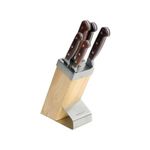 Casa si Gradina - Bucatarie si vesela - Vesela si tacamuri - Cutite si seturi de cutite - Set cutite, 6 piese, bloc lemn maro, AMBITION Titanium - Infinity.ro