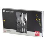 Casa si Gradina - Bucatarie si vesela - Vesela si tacamuri - Tacamuri si seturi - Set tacamuri inox, 60 piese, 12 persoane, ambalate in cutie cadou, AMBITION Siena - Infinity.ro