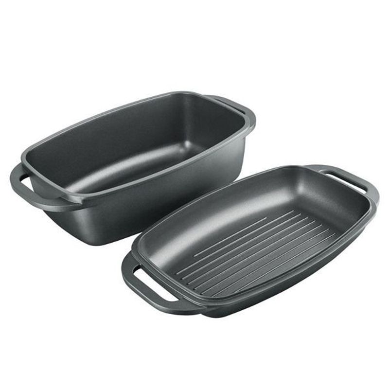 Casa si Gradina - Bucatarie si vesela - Vase pentru gatit - Tigai si seturi - Tava prajit cu capac 2 in 1, 31 x 21 x 11.5 cm, 5.6 L, invelis Ilag Premium, AMBITION Magnat - Infinity.ro