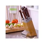 Casa si Gradina - Bucatarie si vesela - Vesela si tacamuri - Cutite si seturi de cutite - Set cutite, 6 piese, bloc lemn maro, AMBITION Titanium - Infinity.ro