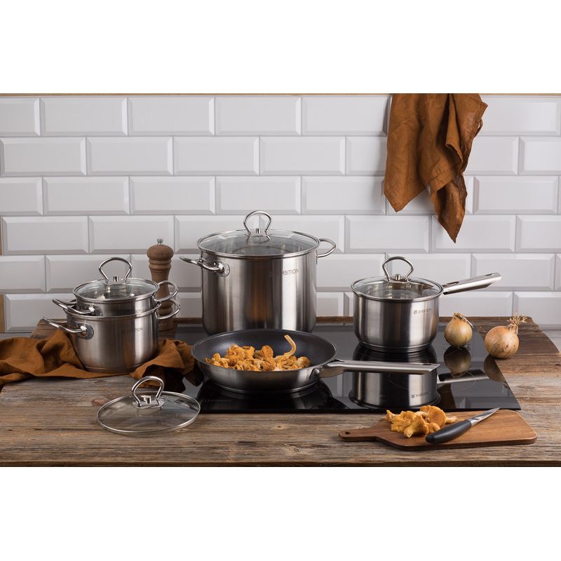 Casa si Gradina - Bucatarie si vesela - Vase pentru gatit - Oale si cratite - Oala inox cu capac AMBITION Acero, 19 L, 32 cm - Infinity.ro