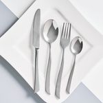 Casa si Gradina - Bucatarie si vesela - Vesela si tacamuri - Tacamuri si seturi - Set tacamuri inox, 50 piese, 12 persoane, ambalate in cutie cadou, AMBITION Wave - Infinity.ro