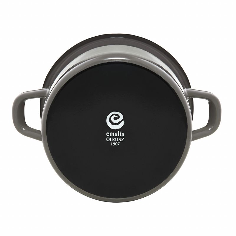 Casa si Gradina - Bucatarie si vesela - Vase pentru gatit - Oale si cratite - Oala emailata EMALIA OLKUSZ, 20 cm, 4 L, gri - Infinity.ro