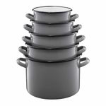 Casa si Gradina - Bucatarie si vesela - Vase pentru gatit - Oale si cratite - Oala emailata EMALIA OLKUSZ, 20 cm, 4 L, gri - Infinity.ro