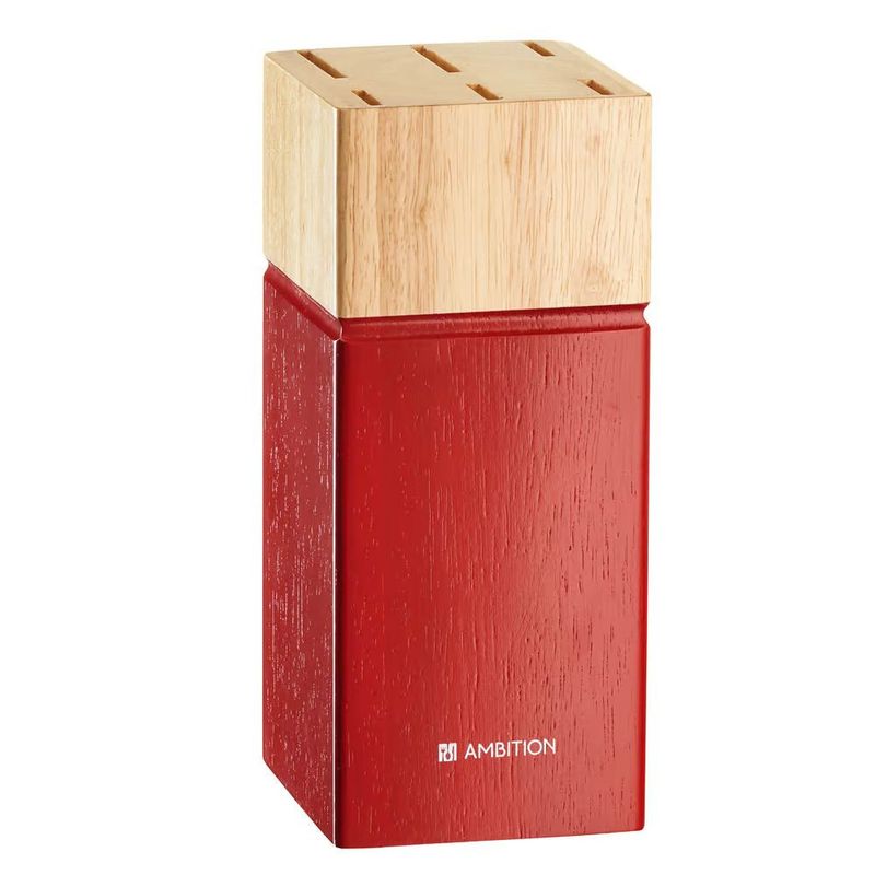 Casa si Gradina - Bucatarie si vesela - Vesela si tacamuri - Cutite si seturi de cutite - Set cutite, 7 piese, bloc lemn rosu, AMBITION Ombre - Infinity.ro