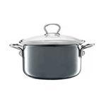 Casa si Gradina - Bucatarie si vesela - Vase pentru gatit - Oale si cratite - Oala emailata cu capac EMALIA OLKUSZ Optimum, 2.0 L, 18 cm, gri - Infinity.ro
