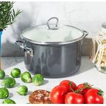 Casa si Gradina - Bucatarie si vesela - Vase pentru gatit - Oale si cratite - Oala emailata cu capac EMALIA OLKUSZ Optimum, 2.0 L, 18 cm, gri - Infinity.ro