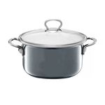 Casa si Gradina - Bucatarie si vesela - Vase pentru gatit - Oale si cratite - Oala emailata cu capac EMALIA OLKUSZ Optimum, 2.0 L, 18 cm, gri - Infinity.ro