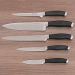 Casa si Gradina - Bucatarie si vesela - Vesela si tacamuri - Cutite si seturi de cutite - Set cutite, 6 piese, suport negru, AMBITION Granite - Infinity.ro