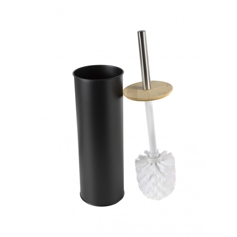 Casa si Gradina/Sanitare/Suporturi si accesorii baie/Accesorii baie - Perie pentru toaleta cu recipient negru, JOTTA Scandic - Infinity.ro