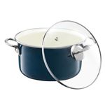 Casa si Gradina - Bucatarie si vesela - Vase pentru gatit - Oale si cratite - Oala emailata cu capac EMALIA OLKUSZ Optimum, 3.6 L, 22 cm, turcoaz - Infinity.ro