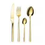 Casa si Gradina - Bucatarie si vesela - Vesela si tacamuri - Tacamuri si seturi - Set tacamuri inox, 24 piese, 6 persoane, auriu, AMBITION Como - Infinity.ro