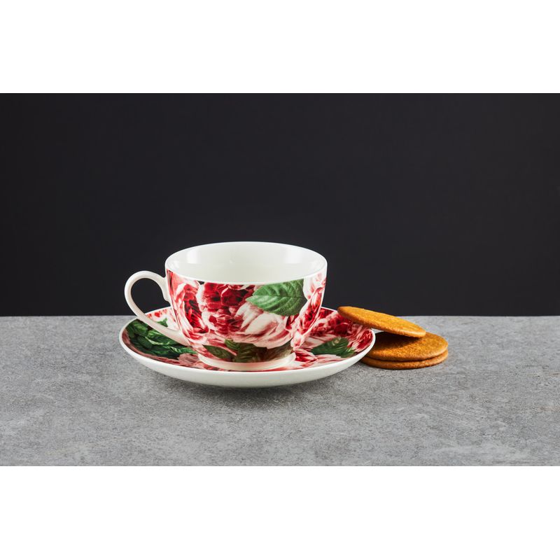 Casa si Gradina/Bucatarie si vesela/Vesela si tacamuri/Servicii de masa - Set servire ceai sau cafea, 12 piese, 6 persoane, portelan, AMBITION Peony - Infinity.ro