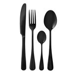Casa si Gradina - Bucatarie si vesela - Vesela si tacamuri - Tacamuri si seturi - Set tacamuri inox, 24 piese, 6 persoane, negru, AMBITION Enna - Infinity.ro