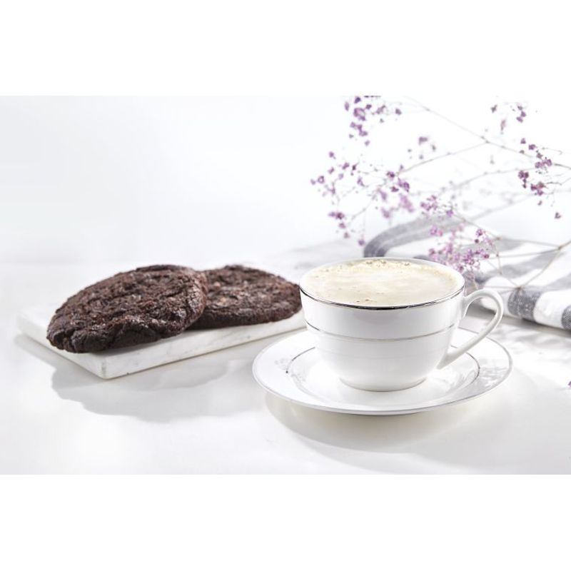 Casa si Gradina - Bucatarie si vesela - Vesela si tacamuri - Servicii de masa - Set servire ceai sau cafea, 12 piese, 6 persoane, portelan, AMBITION Aura Silver - Infinity.ro