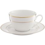 Casa si Gradina - Bucatarie si vesela - Vesela si tacamuri - Servicii de masa - Set servire ceai sau cafea, 12 piese, 6 persoane, portelan, AMBITION Aura Gold - Infinity.ro