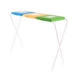 Casa si Gradina - Mobilier - Organizare si depozitare - Cosuri de gunoi - Suport saci menajeri, colectare selectiva, 3 compartimente, verde-galben-albastru, JOTTA Flipo - Infinity.ro