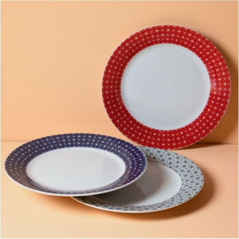 Casa si Gradina - Bucatarie si vesela - Vesela si tacamuri - Farfurii si boluri - Farfurie desert 19 cm, rosu, portelan, AMBITION Galaxy - Infinity.ro