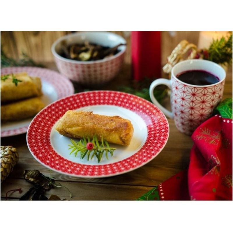 Casa si Gradina - Bucatarie si vesela - Vesela si tacamuri - Farfurii si boluri - Farfurie desert 19 cm, rosu, portelan, AMBITION Galaxy - Infinity.ro