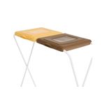 Casa si Gradina - Mobilier - Organizare si depozitare - Cosuri de gunoi - Suport saci menajeri, colectare selectiva, 2 compartimente, galben-maro, JOTTA Flipo - Infinity.ro
