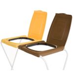 Casa si Gradina - Mobilier - Organizare si depozitare - Cosuri de gunoi - Suport saci menajeri, colectare selectiva, 2 compartimente, galben-maro, JOTTA Flipo - Infinity.ro