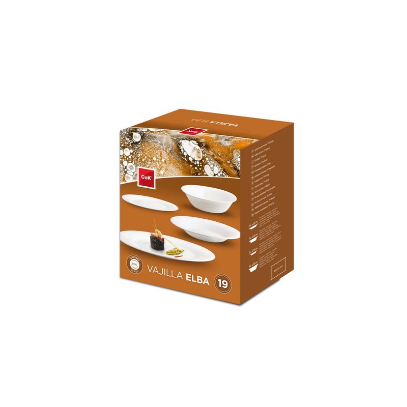 Casa si Gradina - Bucatarie si vesela - Vesela si tacamuri - Servicii de masa - Serviciu de masa, 19 piese, 6 persoane, COK Elba - Infinity.ro