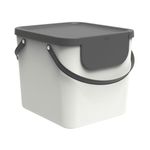 Casa si Gradina - Mobilier - Organizare si depozitare - Cosuri de gunoi - Cos colectare selectiva 40 L, plastic, alb, ROTHO Albula - Infinity.ro