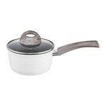 Casa si Gradina - Bucatarie si vesela - Vase pentru gatit - Oale si cratite - Cratita cu capac AMBITION Wavy, 16 cm, 1.5 L, invelis Qualum Basic Stone - Infinity.ro