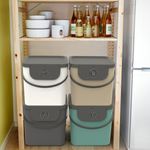 Casa si Gradina - Mobilier - Organizare si depozitare - Cosuri de gunoi - Cos colectare selectiva 40 L, plastic, lime, ROTHO Albula - Infinity.ro