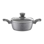 Casa si Gradina - Bucatarie si vesela - Vase pentru gatit - Oale si cratite - Oala cu capac AMBITION Silverstone, 20 cm, 2.3 L, invelis Qualum Basic Stone - Infinity.ro