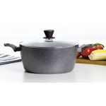 Casa si Gradina - Bucatarie si vesela - Vase pentru gatit - Oale si cratite - Oala cu capac AMBITION Silverstone, 20 cm, 2.3 L, invelis Qualum Basic Stone - Infinity.ro