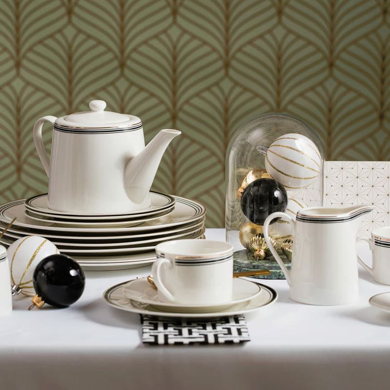 Casa si Gradina - Bucatarie si vesela - Vesela si tacamuri - Vesela pentru servire - Latiera portelan 300 ml, AMBITION Art Deco - Infinity.ro