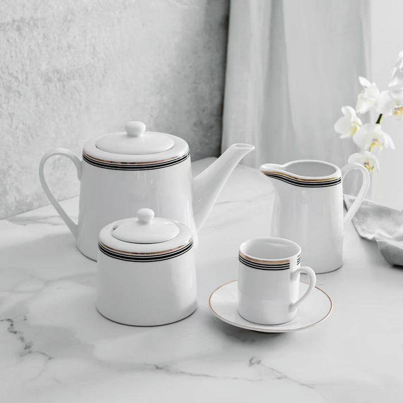 Casa si Gradina - Bucatarie si vesela - Vesela si tacamuri - Vesela pentru servire - Latiera portelan 300 ml, AMBITION Art Deco - Infinity.ro