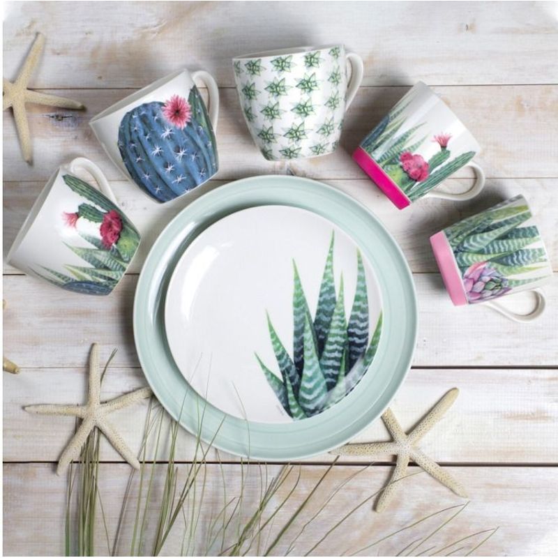 Casa si Gradina - Bucatarie si vesela - Vesela si tacamuri - Farfurii si boluri - Farfurie desert 19 cm, portelan, AMBITION Cactus - Infinity.ro