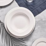 Casa si Gradina - Bucatarie si vesela - Vesela si tacamuri - Farfurii si boluri - Farfurie adanca 23 cm, portelan, AMBITION Aura White - Infinity.ro