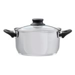 Casa si Gradina - Bucatarie si vesela - Vase pentru gatit - Oale si cratite - Oala inox cu capac din sticla DOMOTTI Lima, 4.7 L, 22 cm - Infinity.ro