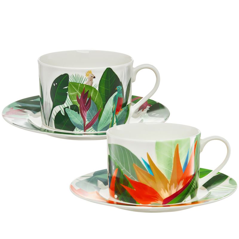 Casa si Gradina - Bucatarie si vesela - Vesela si tacamuri - Servicii de masa - Set servire ceai sau cafea, 4 piese, 2 persoane, portelan, AMBITION Paradise - Infinity.ro