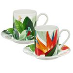 Casa si Gradina - Bucatarie si vesela - Vesela si tacamuri - Servicii de masa - Set servire cafea espresso, 4 piese, 2 persoane, portelan, AMBITION Paradise - Infinity.ro