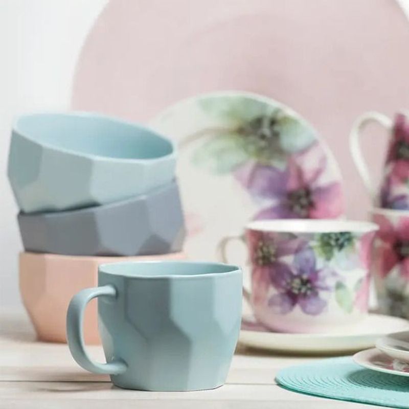 Casa si Gradina - Bucatarie si vesela - Vesela si tacamuri - Farfurii si boluri - Bol portelan 13 cm, gri deschis, AMBITION Diamond - Infinity.ro