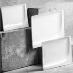 Casa si Gradina - Bucatarie si vesela - Vesela si tacamuri - Platouri de bucatarie - Platou servire 35.5 x 22 cm, portelan alb, AMBITION Monaco - Infinity.ro