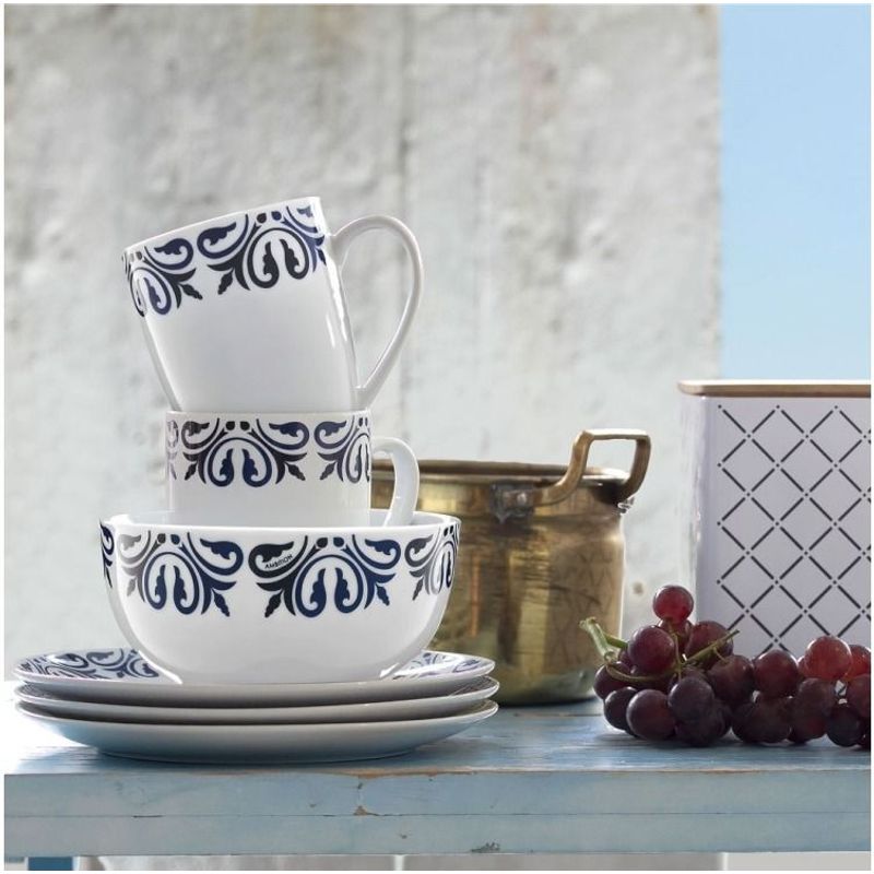 Casa si Gradina - Bucatarie si vesela - Vesela si tacamuri - Farfurii si boluri - Farfurie plata 26.5 cm, portelan, AMBITION Marocco - Infinity.ro