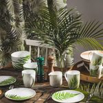 Casa si Gradina - Bucatarie si vesela - Vesela si tacamuri - Farfurii si boluri - Bol portelan salata 14 cm, model palmier, AMBITION Pura Vida - Infinity.ro